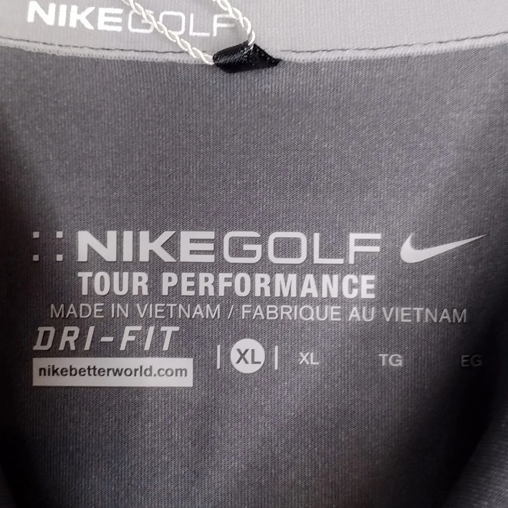 NWT Nike Gold Tour Performance Standard Fit Dri-Fit Shirt - Picture 12 of 14